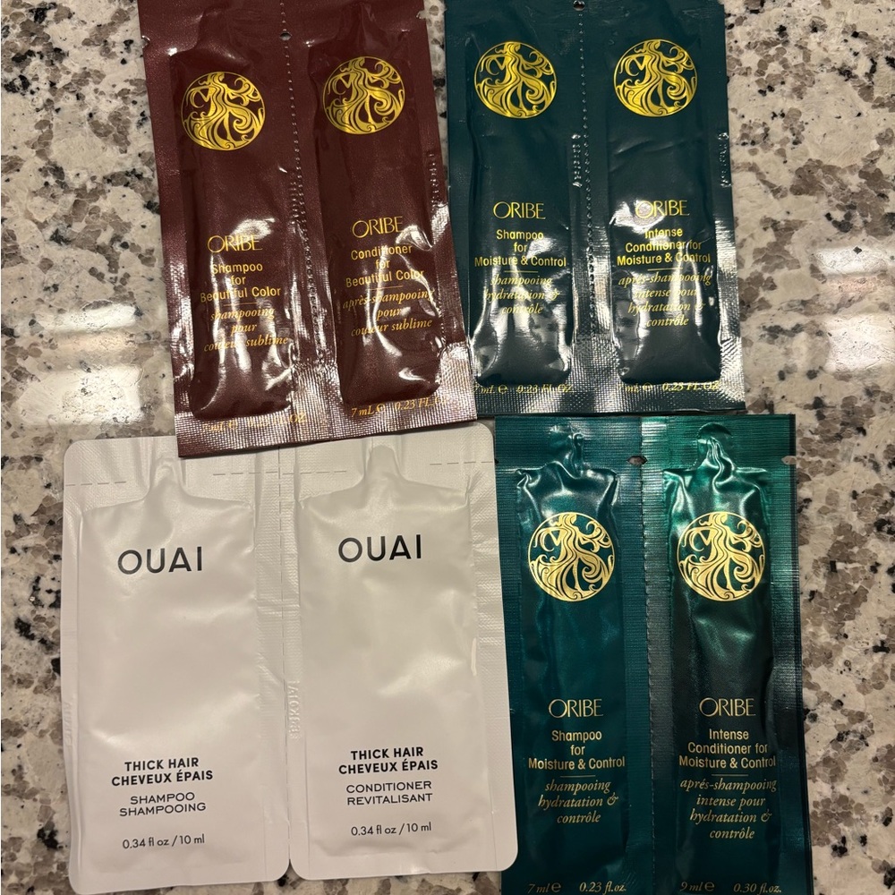 Oribe and Ouai Sample Pouches